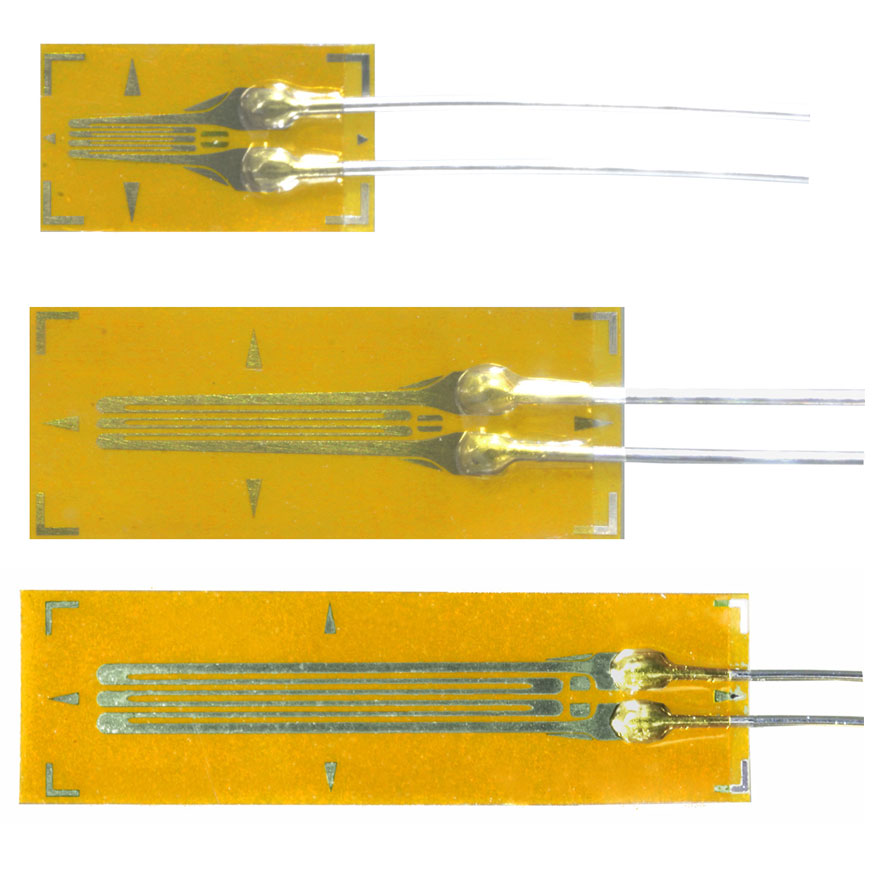 High and low temperature strain gauge